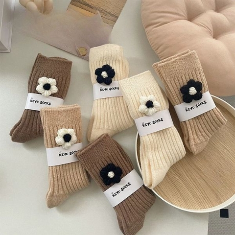 [ Set 5 Đôi ] Vớ Len [ Len / Cotton / Tag Ở Eo ] - 19676