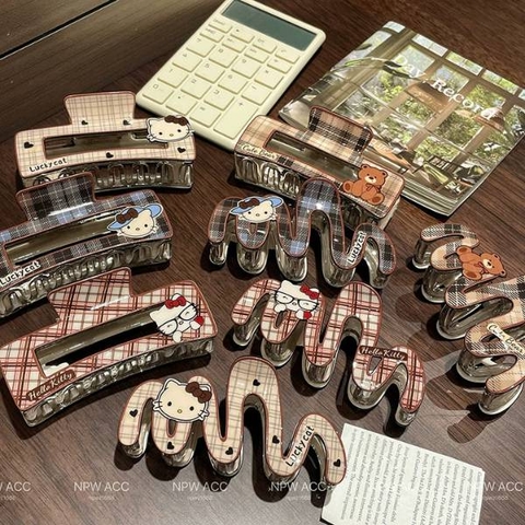 [ Set 12 Cái ] Kẹp Tóc Hello Kitty [ Acrylic / 12-13cm ] - 19805