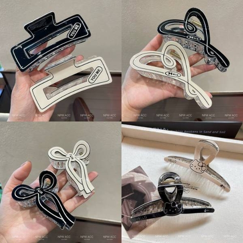 [ Set 12 Cái ] Kẹp Tóc [ Acrylic / 11-13cm ] - 19815