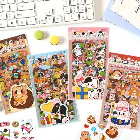 [ Set 12 Túi ] Sticker [ Túi 6 Tấm ] - 19998