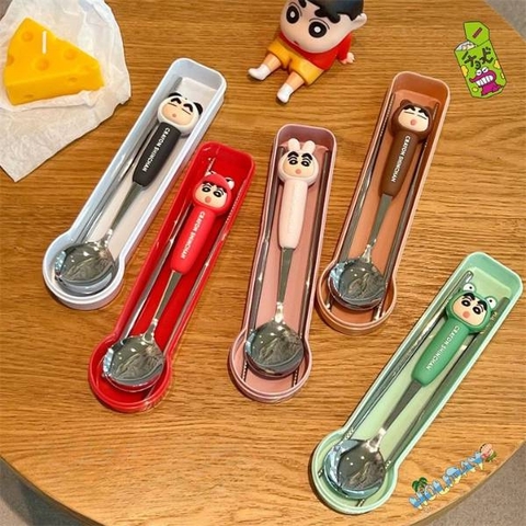 [ Set 5 Hộp ] Thìa Đũa Cu Shin [ Hộp 2 Cái / Inox 304 ] - 20035