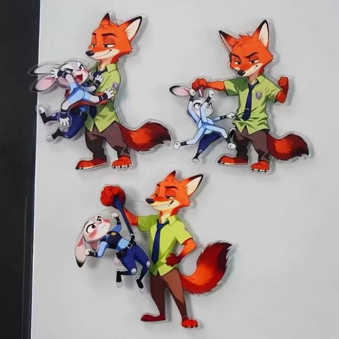 [ Set 12 Cái ] Charm Từ Tính Acrylic Zootopia [ Tay Xoay ] - 20154