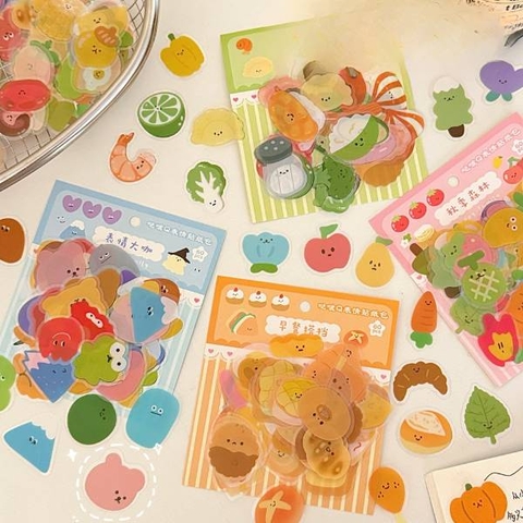 [ Set 12 Túi ] Sticker [ Túi 60 Miếng ] - 922293