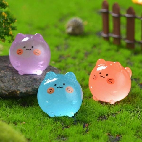 [ Set 50 Cái ] Charm Mèo 3D Dạ Quang - 20229