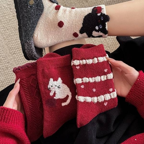 [ Set 8 Đôi ] Vớ Len Dài [ Len ] - 20410