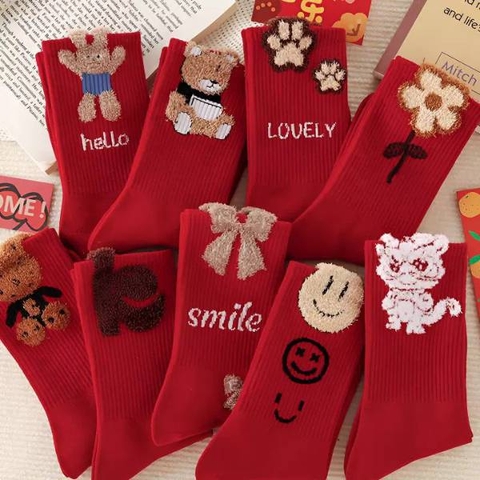 [ Set 12 Đôi ] Vớ Dài [ Polyester ] - 20415