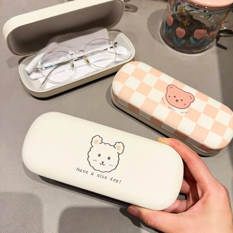 [ Set 5 Hộp ] Đựng Kính [ Kèm Khăn Lau Kính ] - 20446