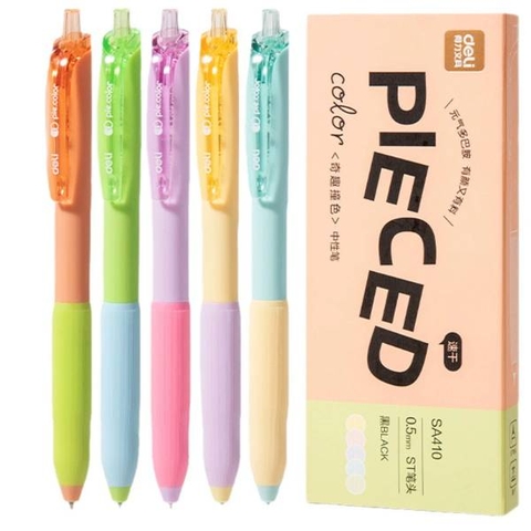 [ Set 5 Hộp ] Bút Bi Deli [ 0.5mm / Đen ] - 20634