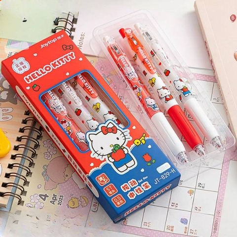 [ Set 5 Hộp ] Bút Bi Hello Kitty [ 0.5mm / Đen / Hộp 3 Cây ] - 20683