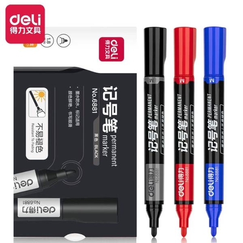 [ Set 5 Hộp ] Bút Lông Gốc Dầu Deli 6881 [ 3 Màu / Hộp 10 Cây ] - 20645