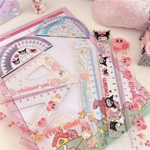 [ Set 10 Bộ ] Thước Kẻ 4 Món Sanrio - 20654