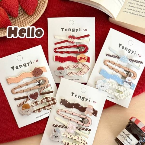 [ Set 12 Vỉ ] Kẹp Tóc [ Vỉ 4 Cái ] - 20706