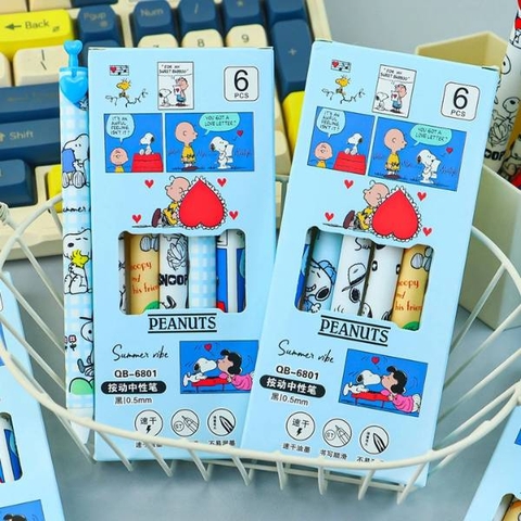 [ Set 10 Hộp ] Bút Bi [ 0.5mm / Đen / Hộp 6 Cây ] - 20748