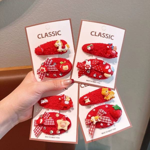 [ Set 12 Vỉ ] Kẹp Tóc [ Vỉ 2 Cái ] - 20723