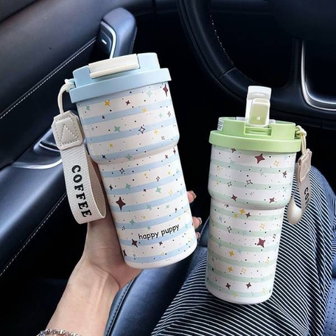 [ Set 2 Cái ] Bình Giữ Nhiệt [ 500ml / Inox 316 / Tráng Gốm ] - 21068