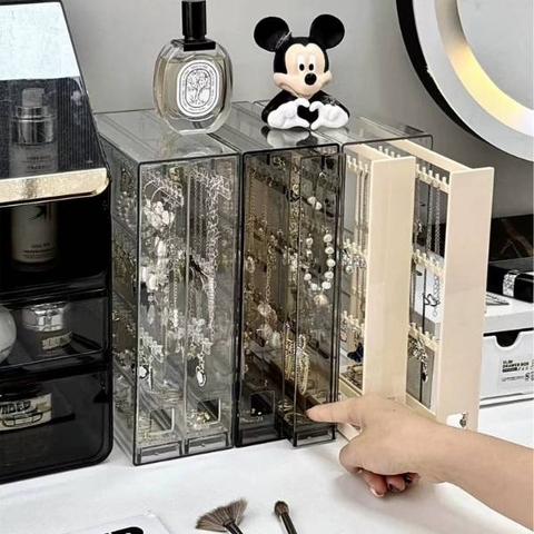 [ Set 2 Cái ] Hộp Đựng Trang Sức [ 25.4*8.5*17.4cm / 24 Móc ] - 21183