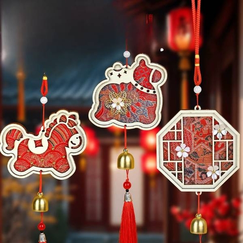 [ Set 5 Bộ ] Đồ Trang Trí Tết [ Bộ Vật Liệu Tự Làm ] - 20440