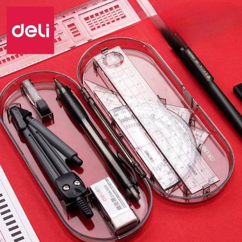 [ Set 5 Hộp ] Compa Deli [ 8 Món ] - 20452