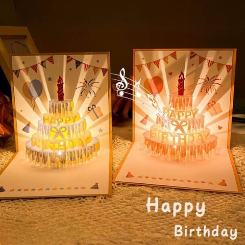 [ Set 10 Cái ] Thiệp 3D [ Led + Nhạc ] - 21385