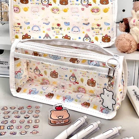 [ Set 5 Cái ] Bóp Bút [ 21*7.5*11cm / Không Kèm Móc Khoá ] - 21459