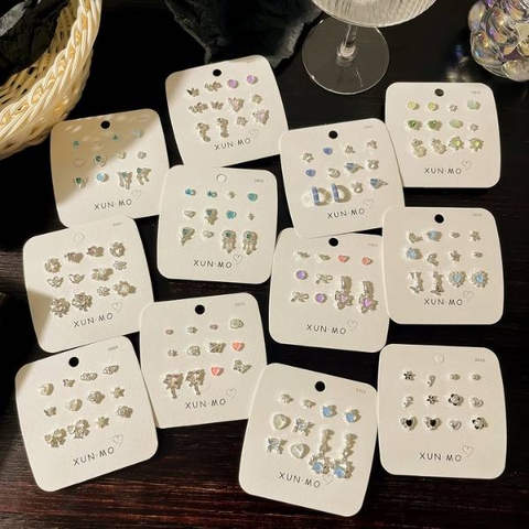 [ Set 5 Vỉ ] Bông Tai [ Hợp Kim ] - 21506