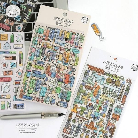 [ Set 6 Túi ] Sticker [ Túi 4 Tấm ] - 21586