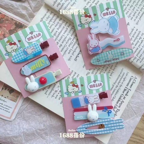 [ Set 12 Vỉ ] Kẹp Tóc [ Vỉ 3 Cái ] - 21669