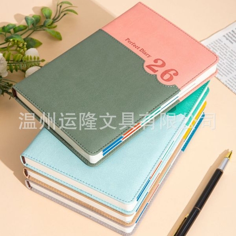 [ Set 5 Quyển ] Sổ Kế Hoạch [ A5 / Giấy 100G / 400 Trang / Bìa Da ] - 18276