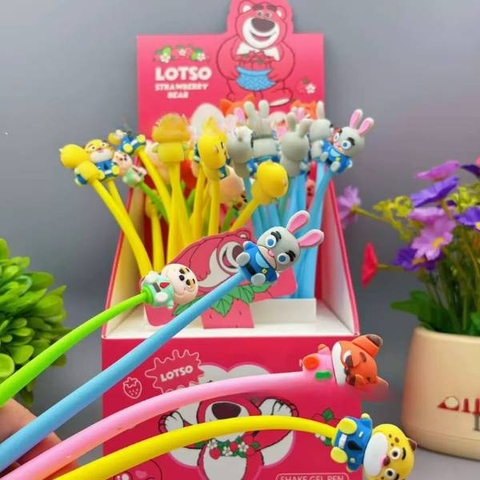 [ Hộp 48 Cây ] Bút Dẽo Zootopia [ 0.5mm / Đen ] - 19777