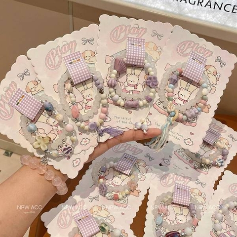 [ Set 10 Vỉ ] Vòng Tay [ Vỉ 2 Cái / Mẫu Sẽ Thay Đổi Charm Đôi Chút Tuỳ Đợt Hàng ] - 19802