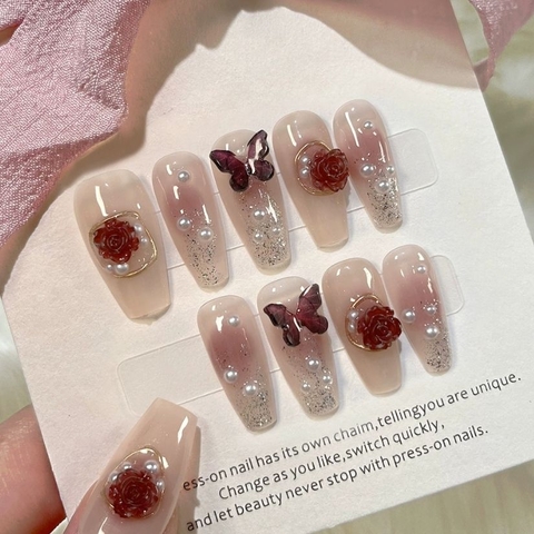 [ Set 2 Bộ ] Nail Thiết Kế [ 10 PCS + Bộ Dán Nail ] - 22048