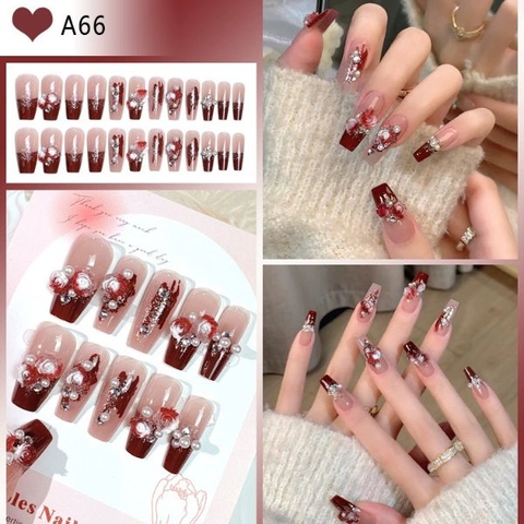 [ Set 5 Hộp ] Nail [ 24 PCS + Keo Thạch ] - 21872