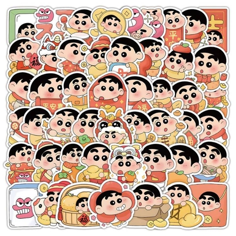 [ Set 10 Túi ] Sticker Cu Shin [ 63 Miếng ] - 22473