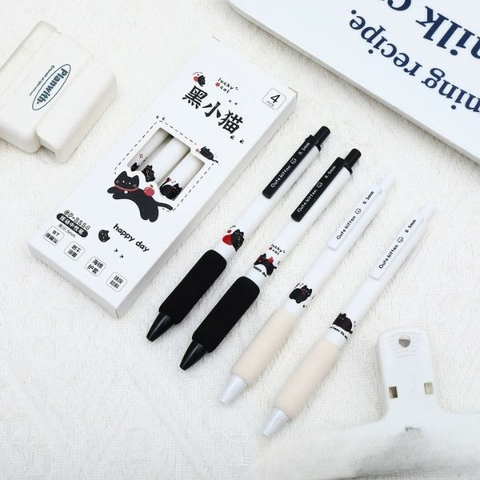 [ Set 10 Hộp ] Bút Bi [ 0.5mm / Đen / Hộp 4 Cây ] - 19889