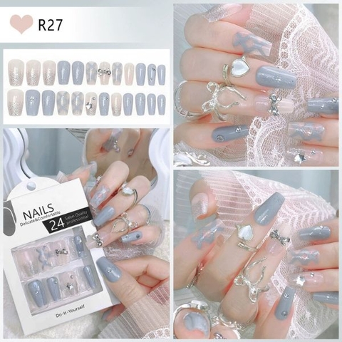 [ Set 5 Hộp ] Nail [ 24 PCS + Keo Thạch ] - 21882