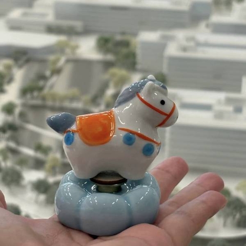 [ Set 2 Cái ] Mô Hình Ngựa Để Bàn Xoay Tròn [ Giảm Stress ] - 21294