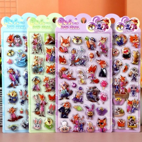 [ Set 20 Túi ] Sticker Nổi Zootopia - 19762