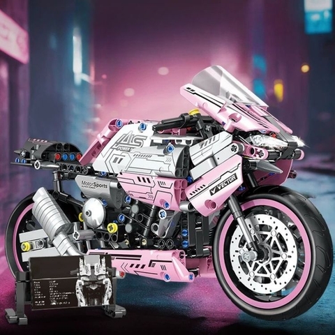Lego Siêu Xe BMW S1000RR Pink [ Size 1:14 / 32cm ] - 21582