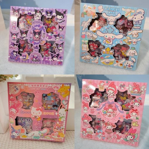 [ Set 12 Hộp ] Sticker PET SANRIO [ 1 Hộp 100 Tấm ] - 934763