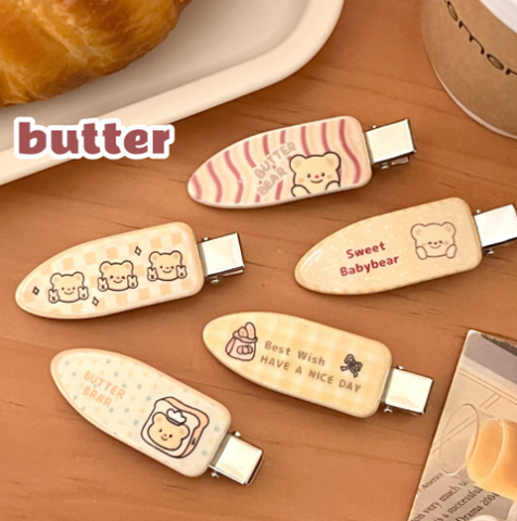 [ Set 12 Vỉ ] Kẹp Tóc Gấu Mật Ong ( 1 Vỉ 2 Cái ) - 920095