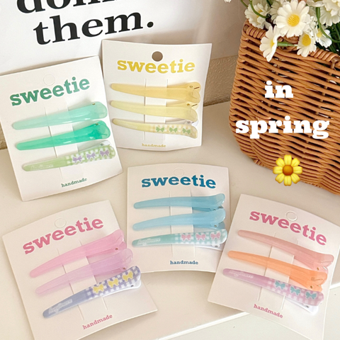 [ Set 12 Vỉ ] Kẹp Tóc Mùa Hè [ 1 Vỉ 3 Cái ] - 922239