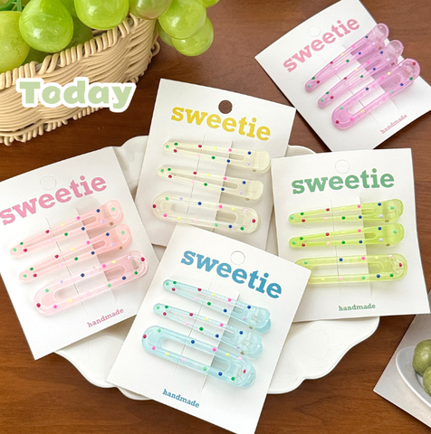 [ Set 12 Vỉ ] Kẹp Tóc Mùa Hè [ 1 Vỉ 3 Cái ] - 922240