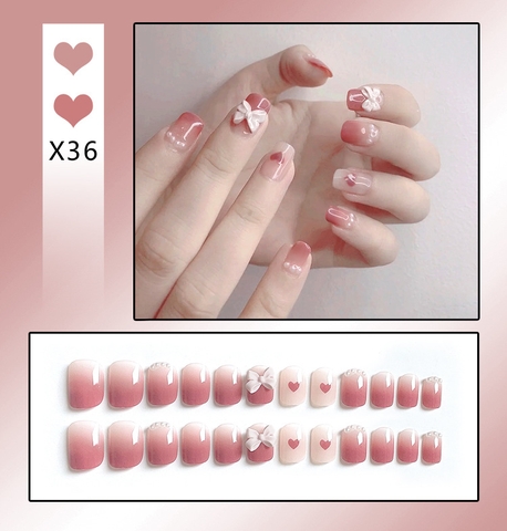 [ Set 5 Hộp ] Nail [ 24 PCS + Keo Thạch ] - 21888