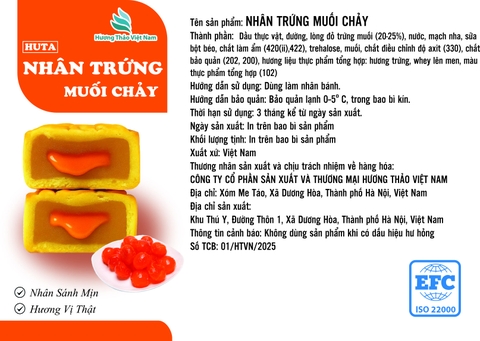 HUTA NHÂN TRỨNG MUỐI CHẢY