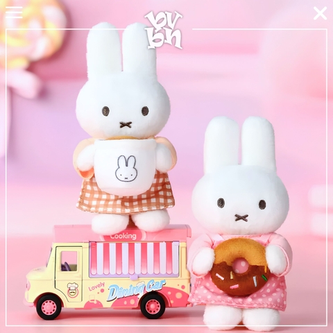 Miffy Rabbit Bakery Plush Keychain Blindbox Series