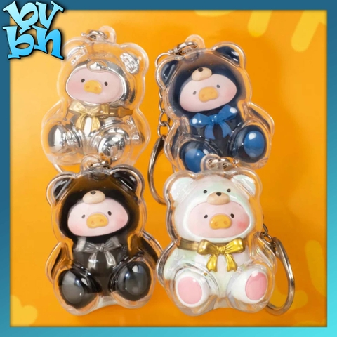 LuLu the Piggy Teddy Mini Keychain Case