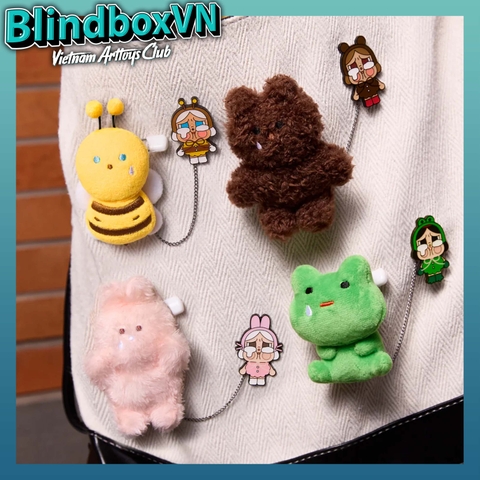 POPMART CRYBABY Crying Again Series-Plush Badge Blind Box