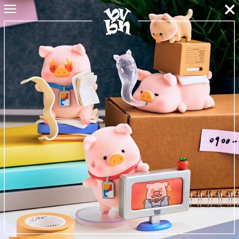 Lulu The Piggy Office Blindbox Series Toyzeroplus