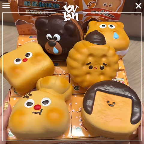 Mido Squishy Puffy Cookie Blindbox Series.