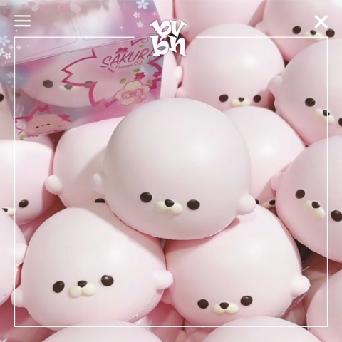 Hachimi Squishy Seal Mochi Plus Pink
